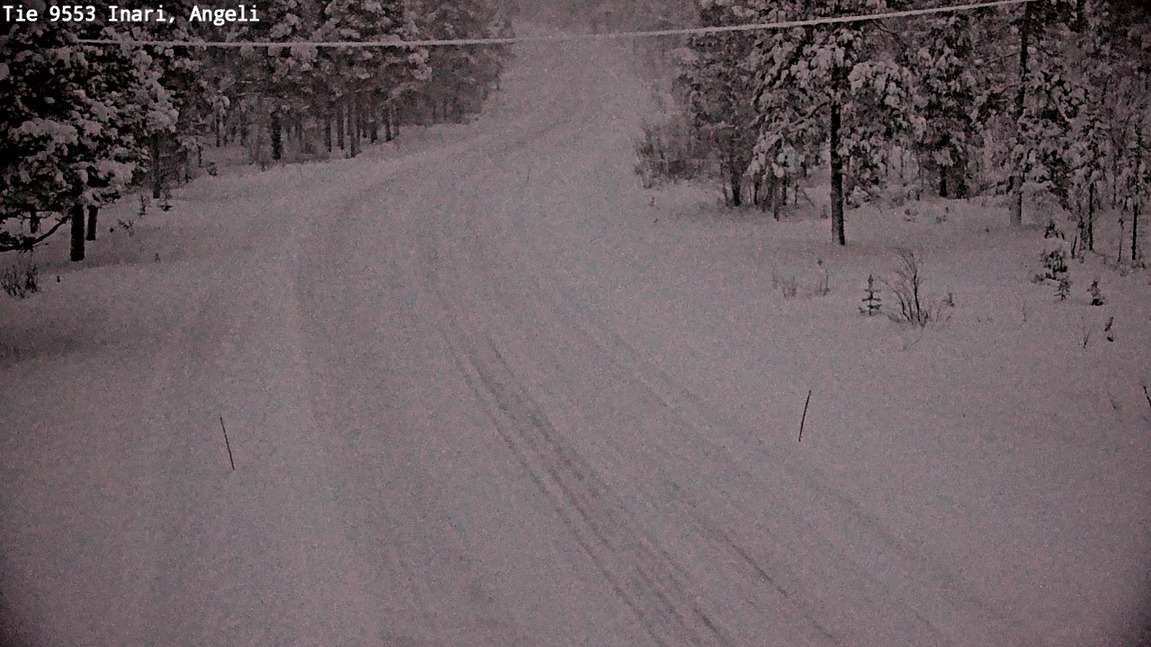 Weather Camera Image Road 9553 Inari, Angeli, Lintupuolivaara, Inari, Lappi