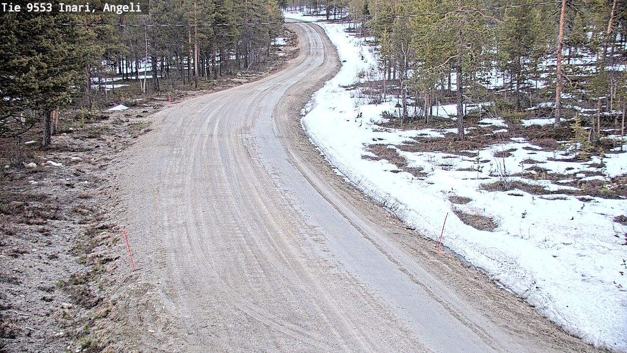 Weather Camera Image Road 9553 Inari, Angeli, Lintupuolivaara, Inari, Lappi