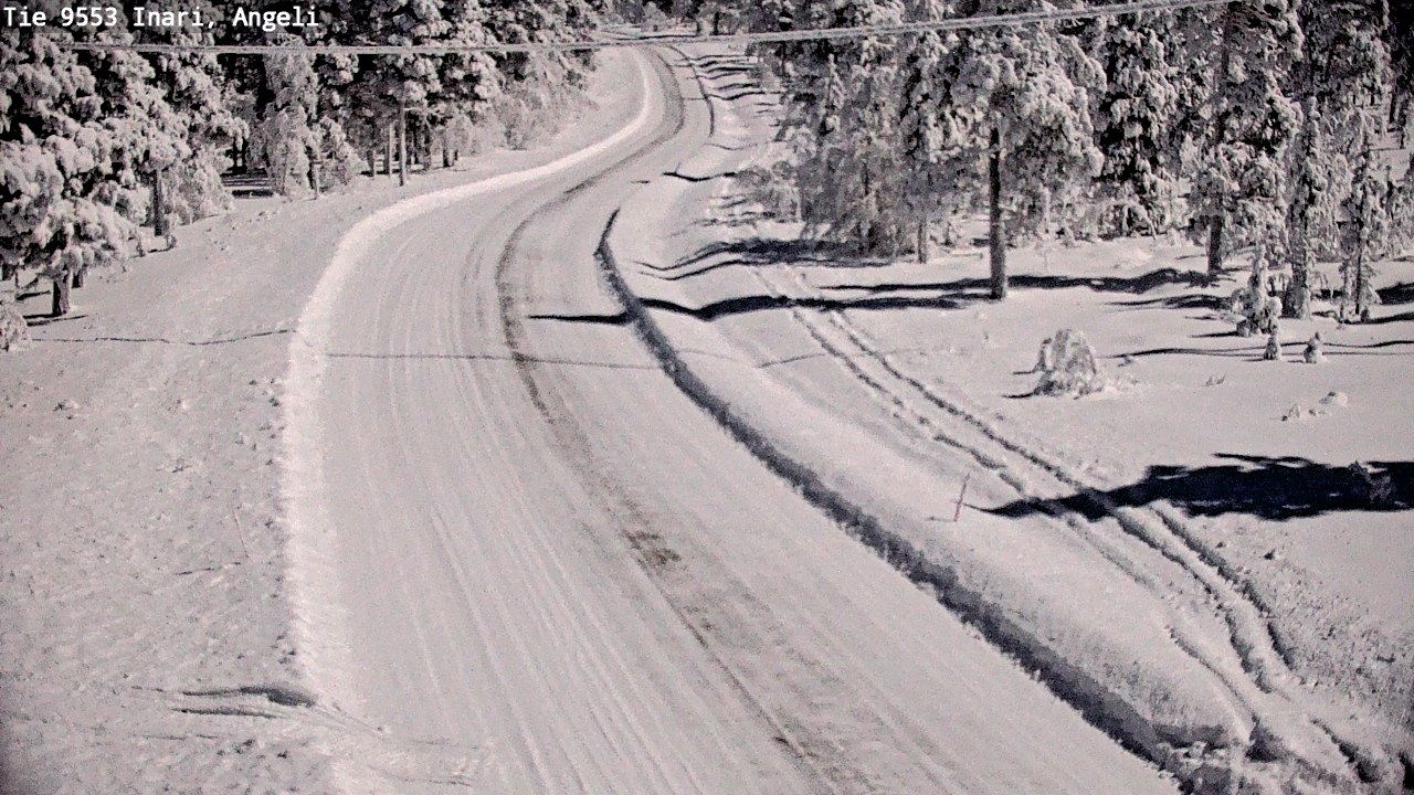 Weather Camera Image Väg 9553 Inari, Angeli, Lintupuolivaara, Inari, Lappi