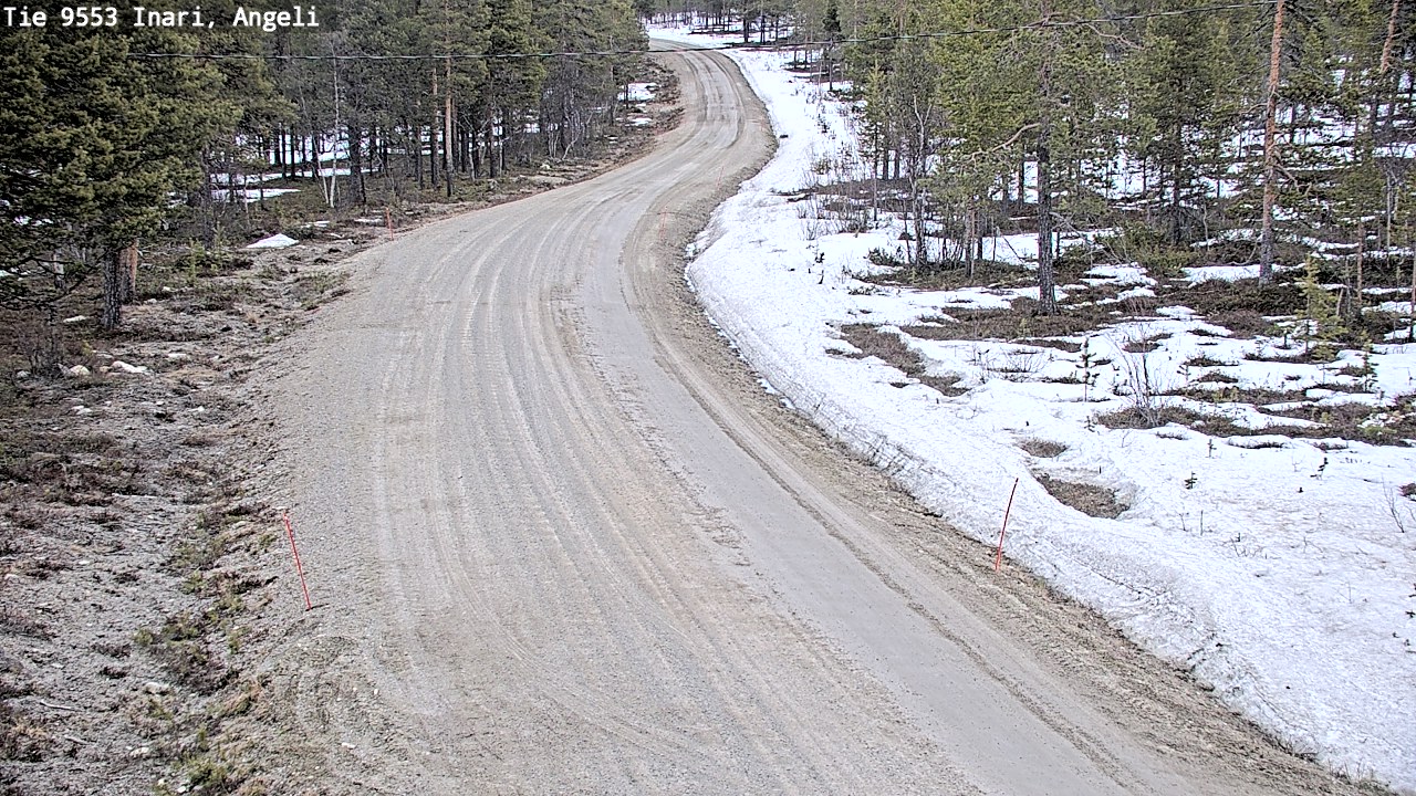 Weather Camera Image Road 9553 Inari, Angeli, Lintupuolivaara, Inari, Lappi