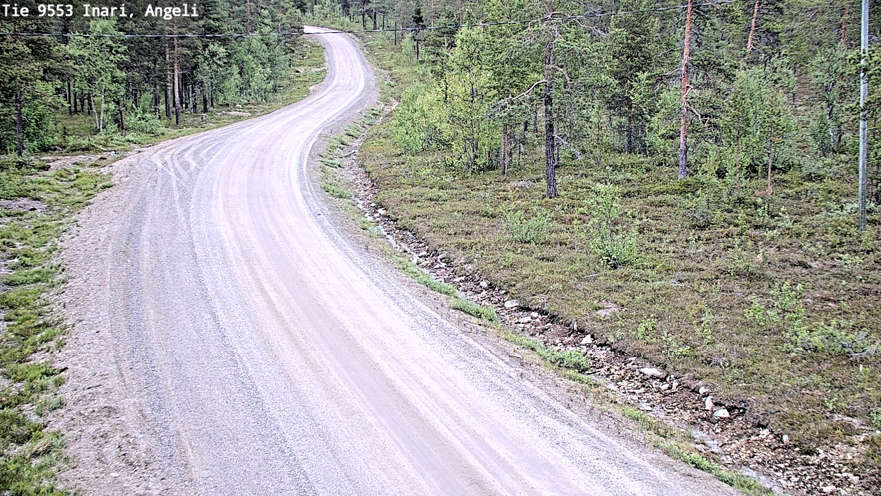 Weather Camera Image Väg 9553 Inari, Angeli, Lintupuolivaara, Inari, Lappi
