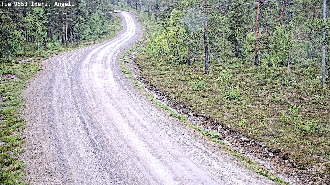 Weather Camera Image Väg 9553 Inari, Angeli, Lintupuolivaara, Inari, Lappi