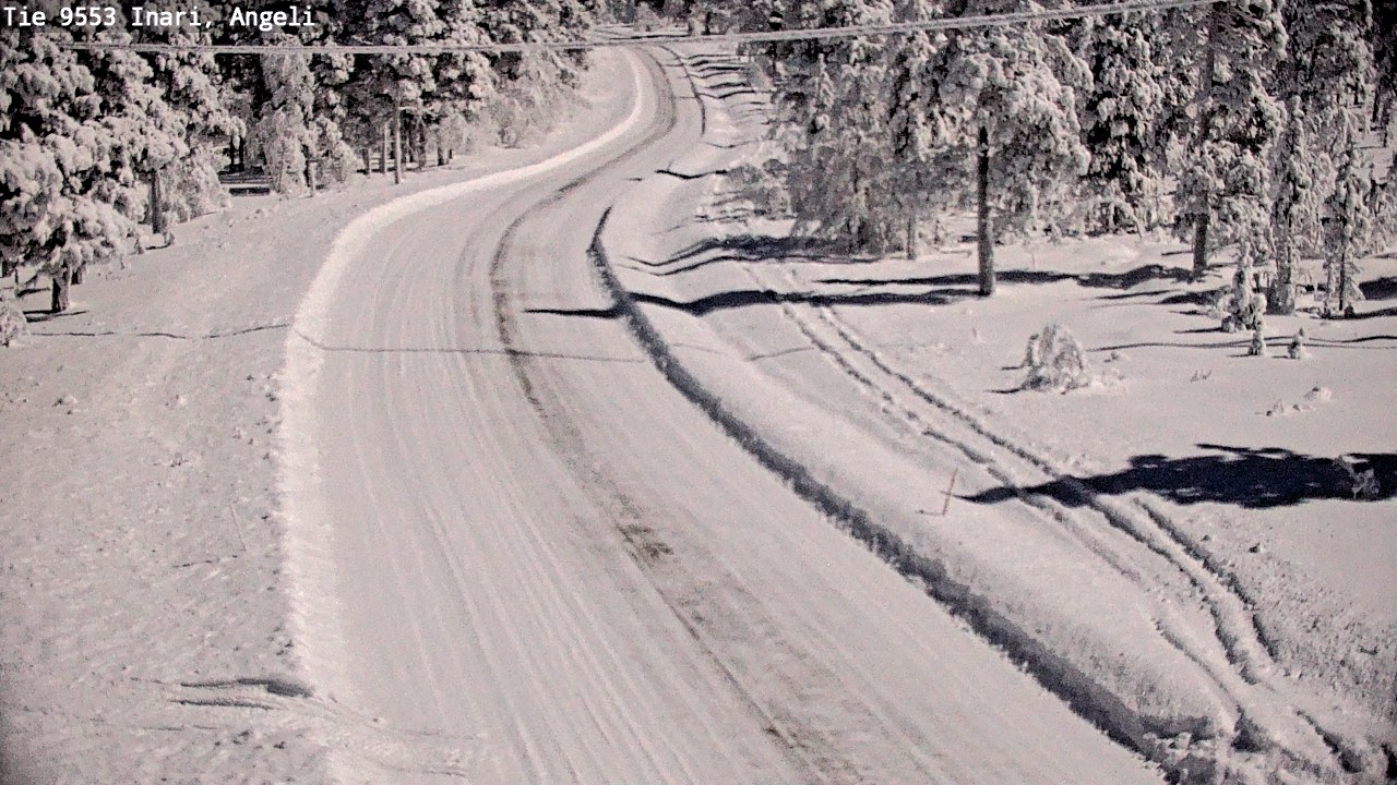 Weather Camera Image Väg 9553 Inari, Angeli, Lintupuolivaara, Inari, Lappi
