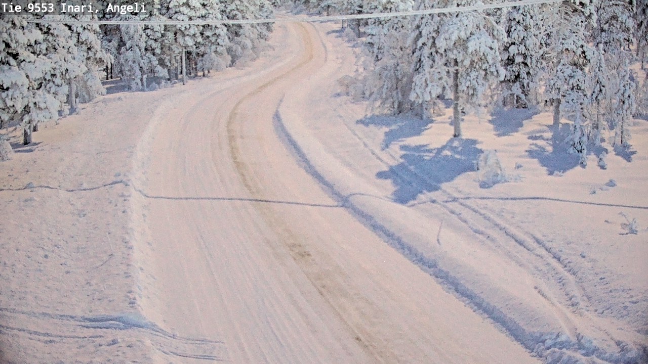 Weather Camera Image Road 9553 Inari, Angeli, Lintupuolivaara, Inari, Lappi