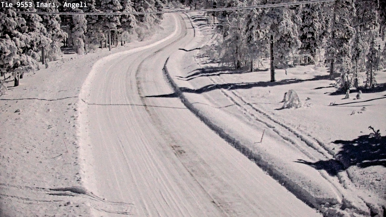 Weather Camera Image Väg 9553 Inari, Angeli, Lintupuolivaara, Inari, Lappi