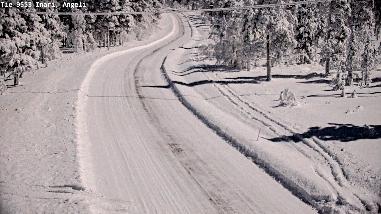 Weather Camera Image Väg 9553 Inari, Angeli, Lintupuolivaara, Inari, Lappi