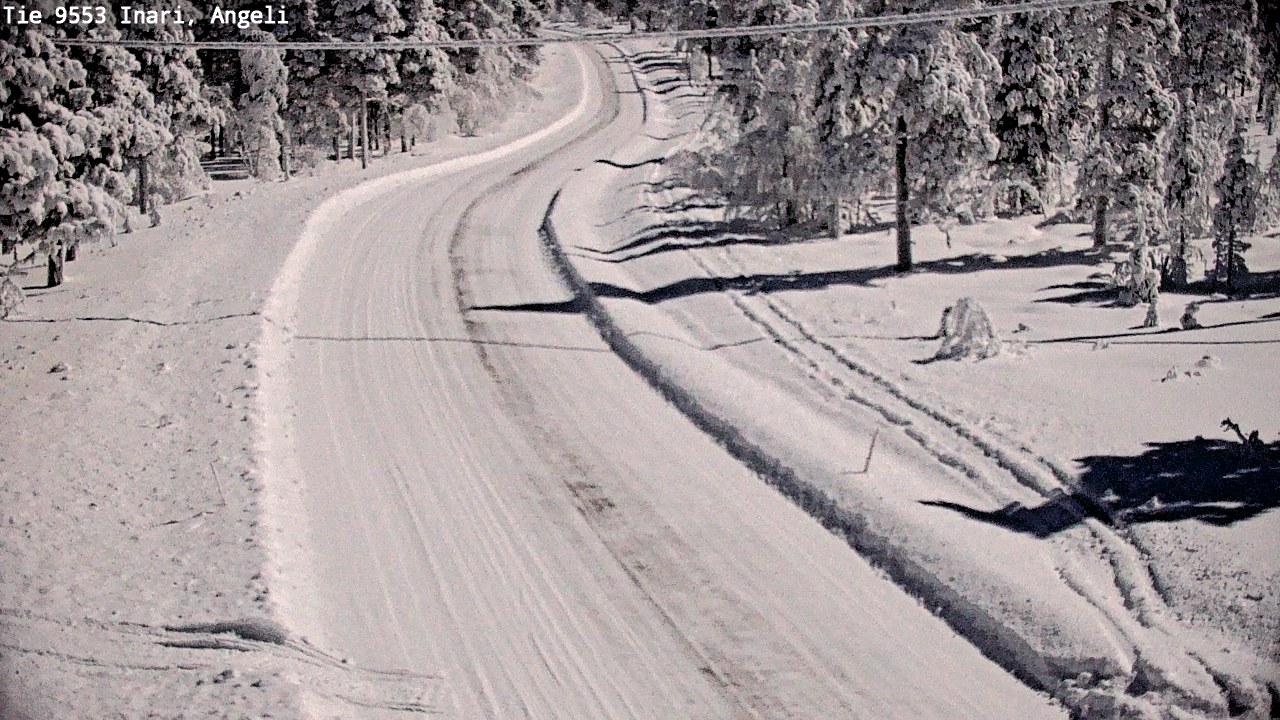Weather Camera Image Väg 9553 Inari, Angeli, Lintupuolivaara, Inari, Lappi
