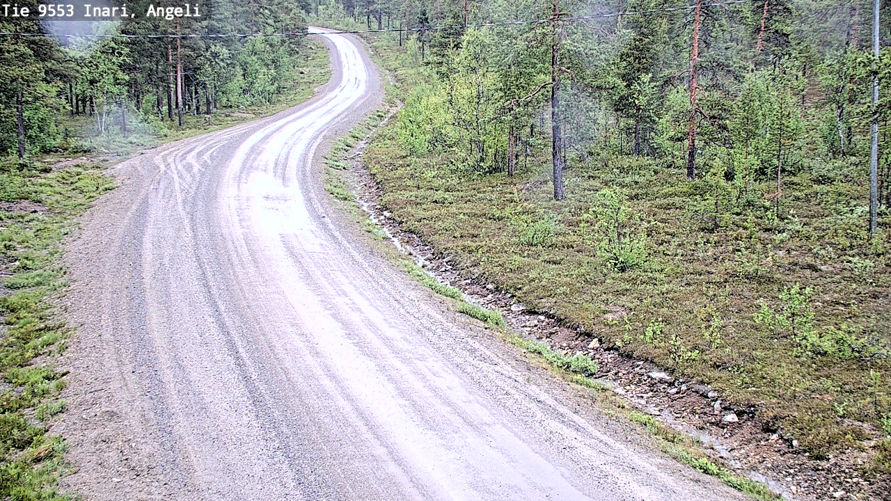 Weather Camera Image Väg 9553 Inari, Angeli, Lintupuolivaara, Inari, Lappi