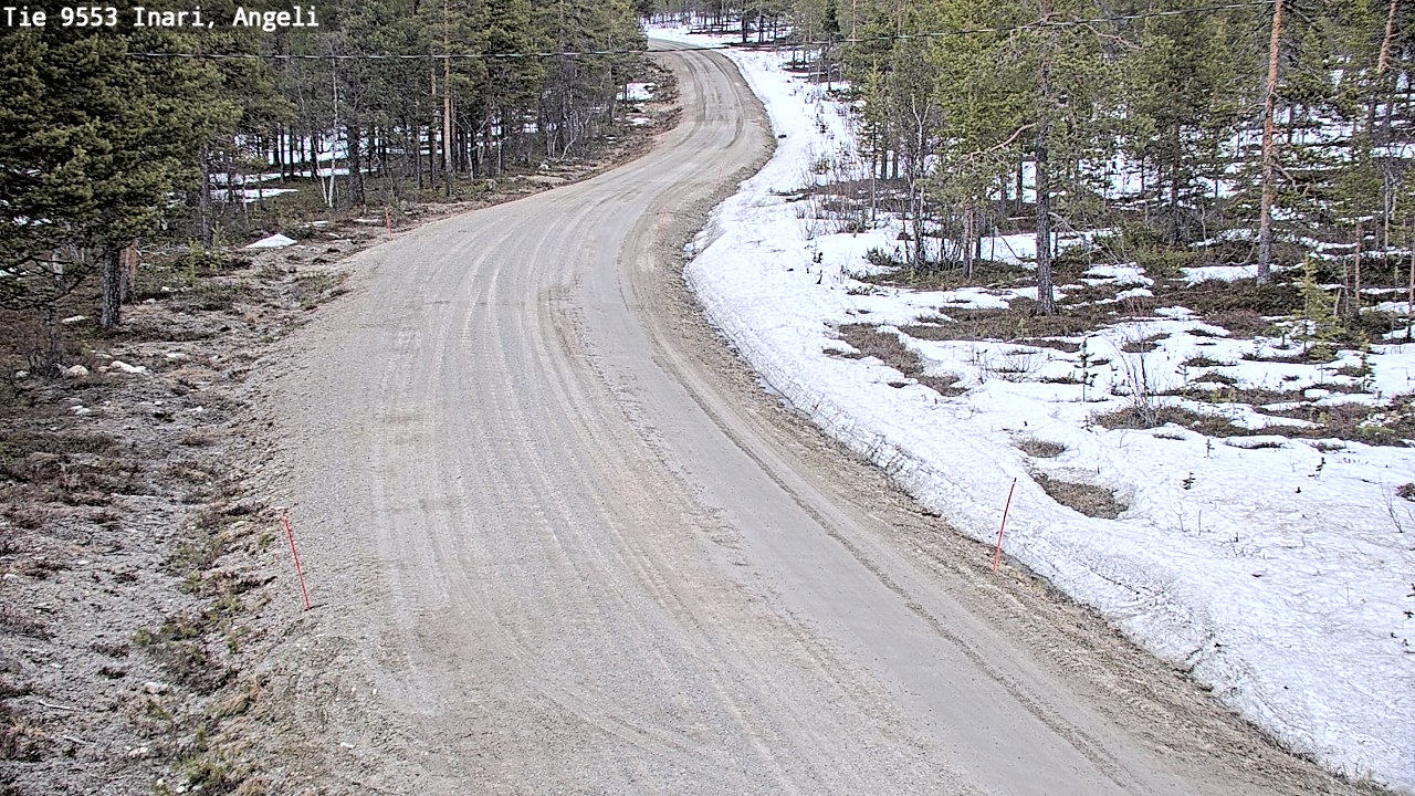Weather Camera Image Road 9553 Inari, Angeli, Lintupuolivaara, Inari, Lappi