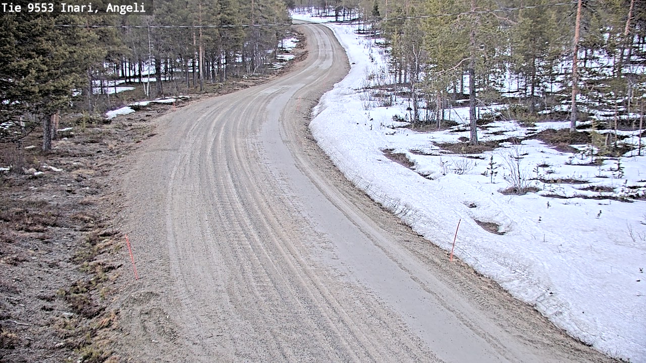 Weather Camera Image Road 9553 Inari, Angeli, Lintupuolivaara, Inari, Lappi