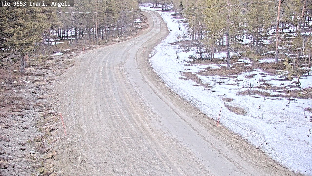 Weather Camera Image Road 9553 Inari, Angeli, Lintupuolivaara, Inari, Lappi