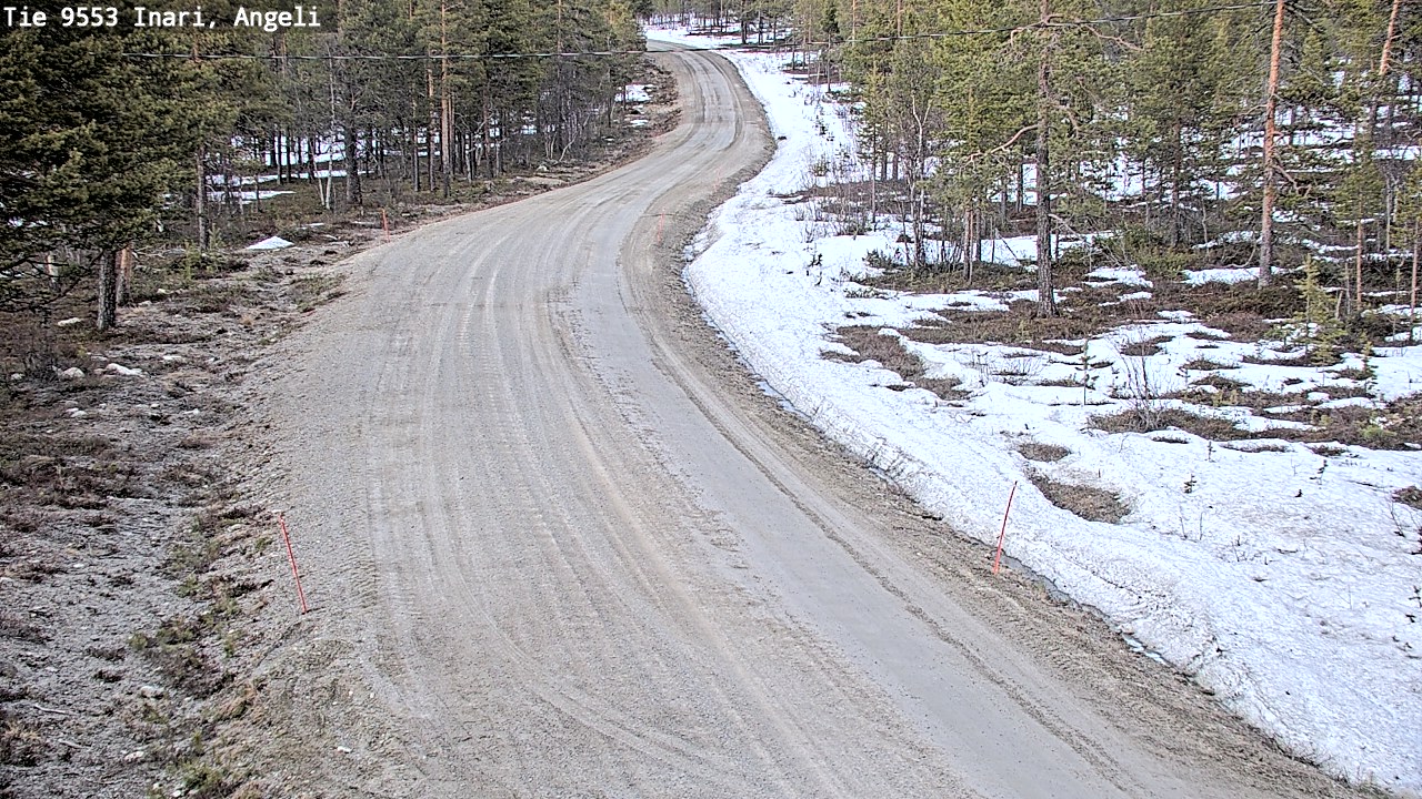 Weather Camera Image Road 9553 Inari, Angeli, Lintupuolivaara, Inari, Lappi
