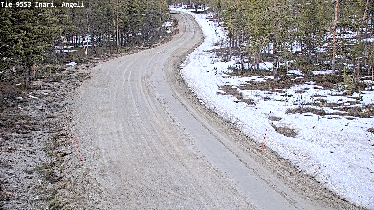 Weather Camera Image Road 9553 Inari, Angeli, Lintupuolivaara, Inari, Lappi