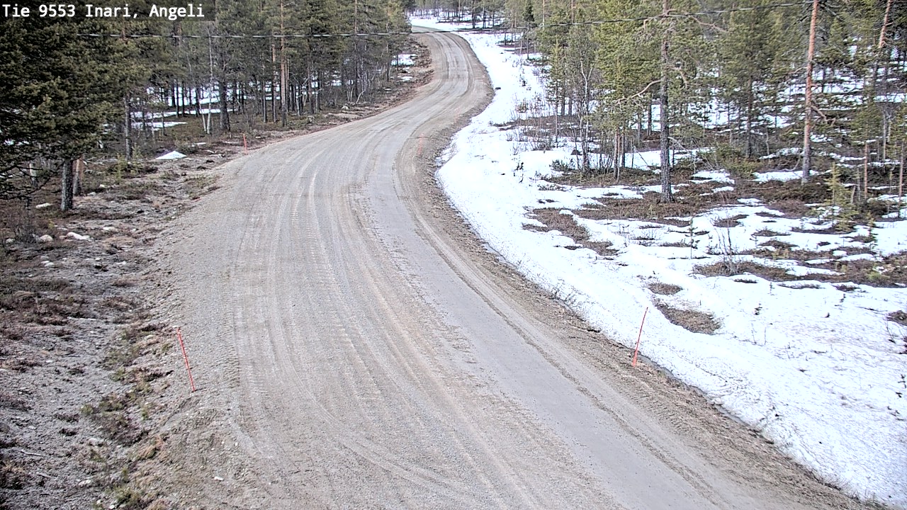 Weather Camera Image Road 9553 Inari, Angeli, Lintupuolivaara, Inari, Lappi
