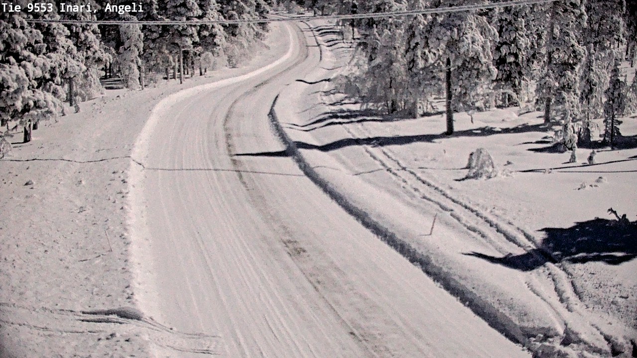 Weather Camera Image Väg 9553 Inari, Angeli, Lintupuolivaara, Inari, Lappi