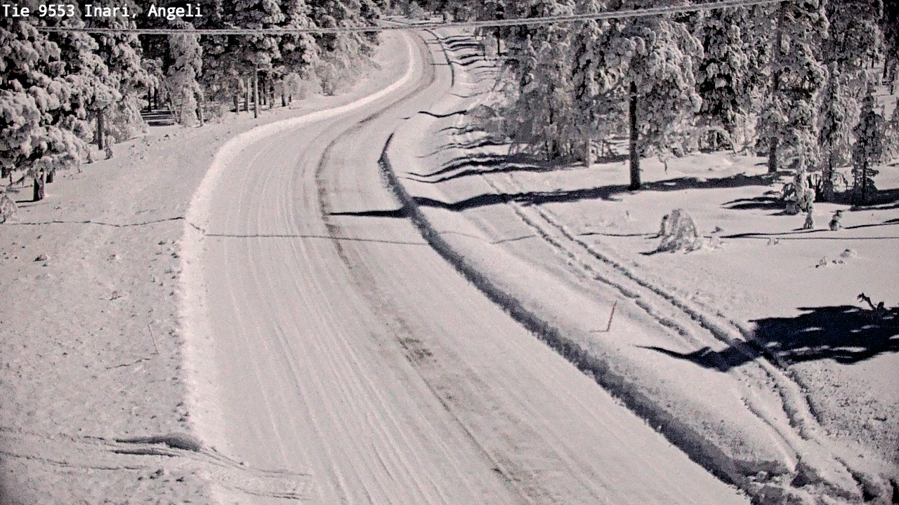 Weather Camera Image Väg 9553 Inari, Angeli, Lintupuolivaara, Inari, Lappi