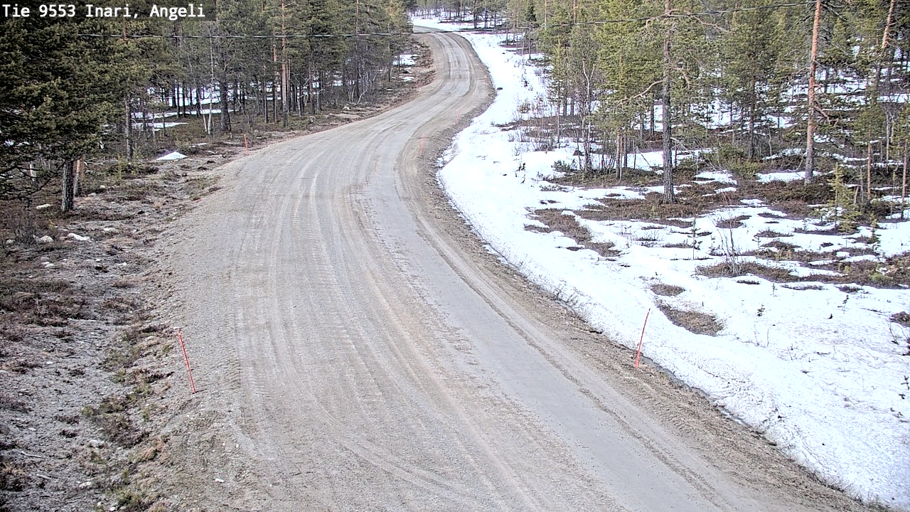 Weather Camera Image Road 9553 Inari, Angeli, Lintupuolivaara, Inari, Lappi