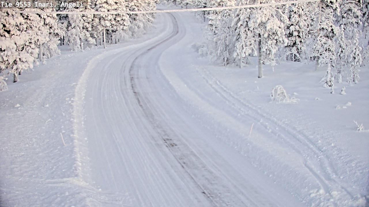 Weather Camera Image Road 9553 Inari, Angeli, Lintupuolivaara, Inari, Lappi