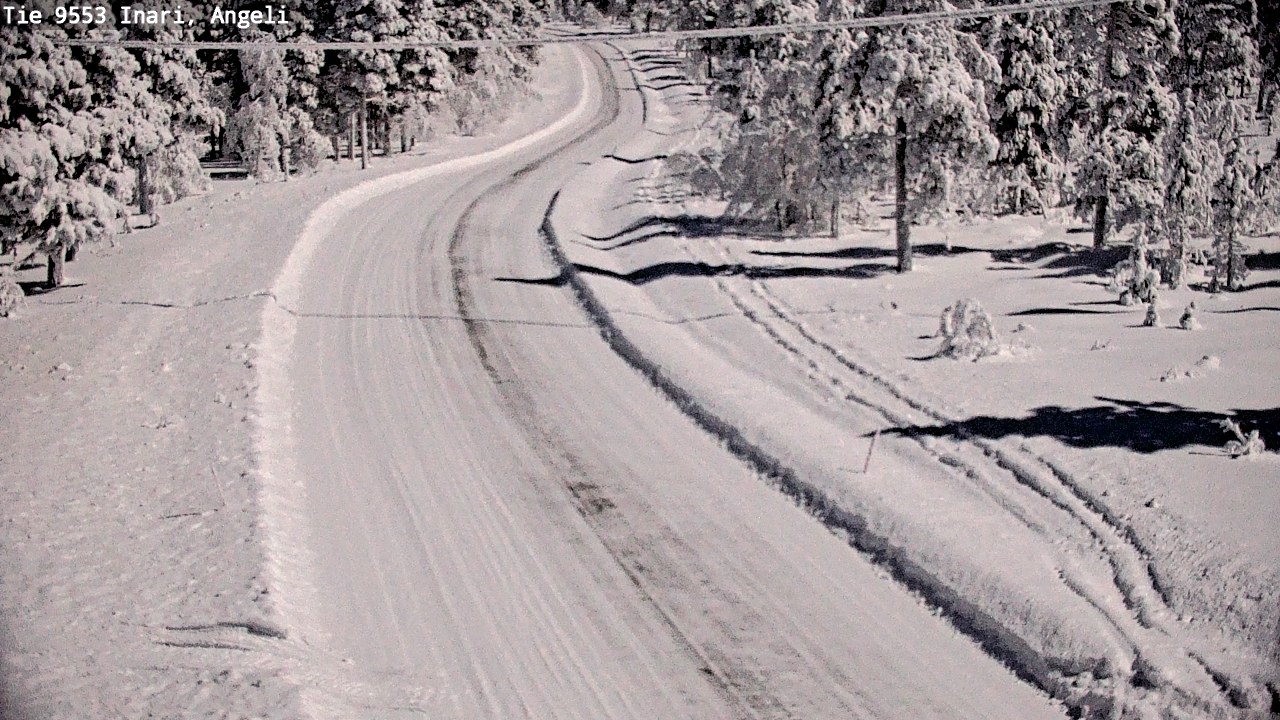 Weather Camera Image Väg 9553 Inari, Angeli, Lintupuolivaara, Inari, Lappi