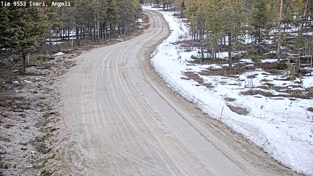 Weather Camera Image Road 9553 Inari, Angeli, Lintupuolivaara, Inari, Lappi