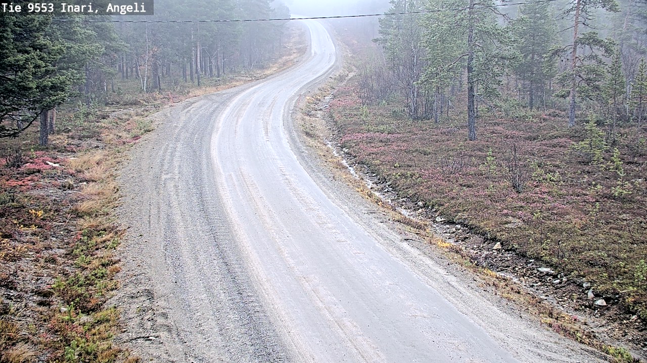 Weather Camera Image Road 9553 Inari, Angeli, Lintupuolivaara, Inari, Lappi