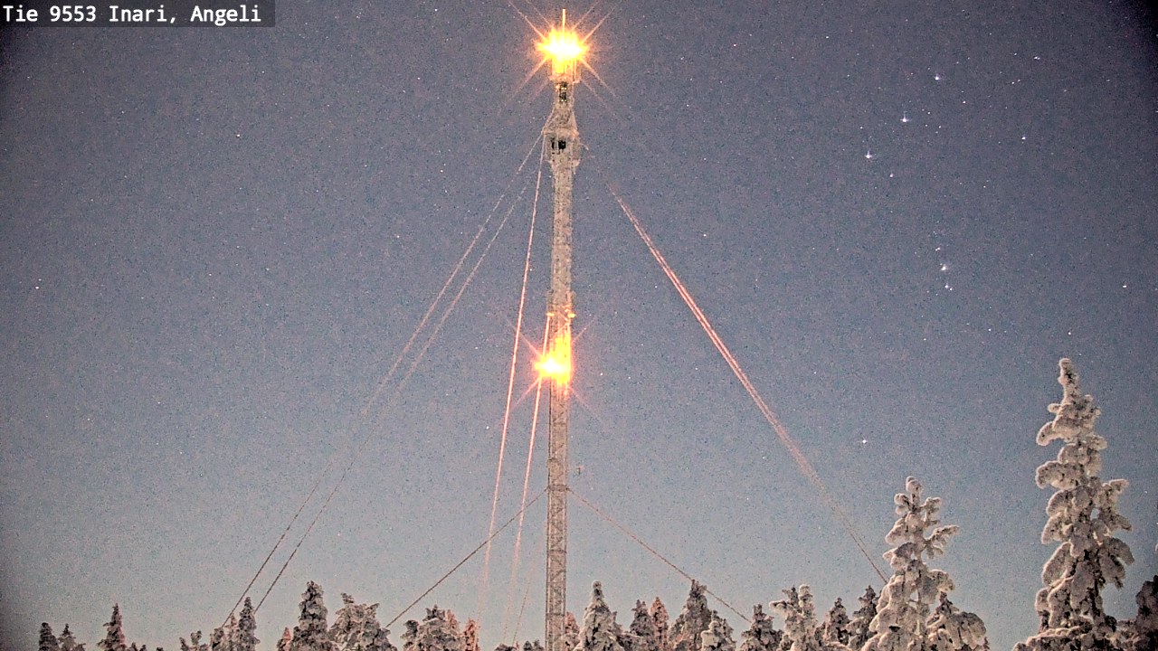 Weather Camera Image Väg 9553 Inari, Angeli, Lintupuolivaara, Inari, Lappi