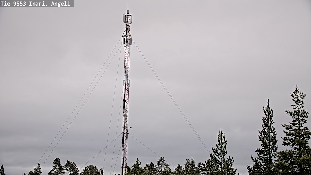 Weather Camera Image Väg 9553 Inari, Angeli, Lintupuolivaara, Inari, Lappi