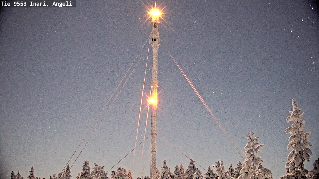 Weather Camera Image Väg 9553 Inari, Angeli, Lintupuolivaara, Inari, Lappi