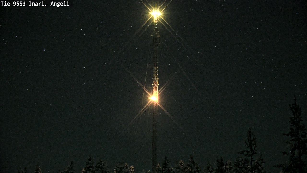 Weather Camera Image Väg 9553 Inari, Angeli, Lintupuolivaara, Inari, Lappi