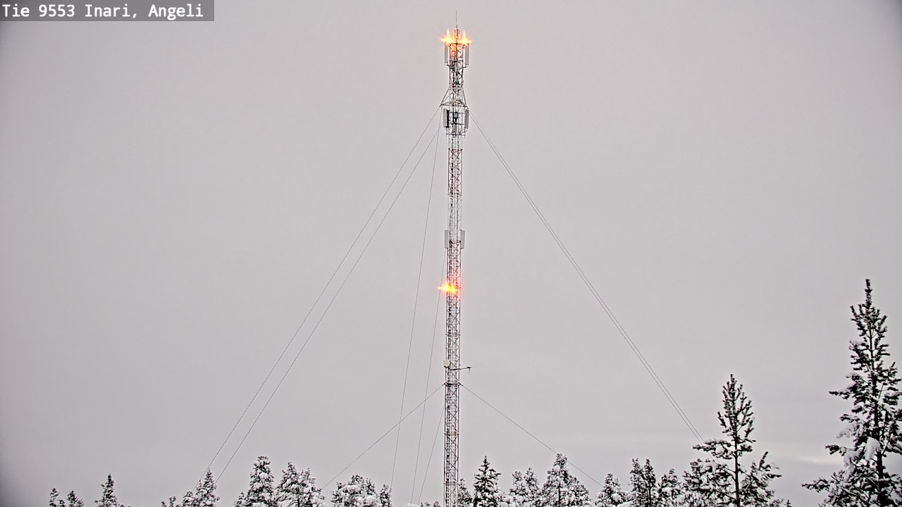Weather Camera Image Väg 9553 Inari, Angeli, Lintupuolivaara, Inari, Lappi