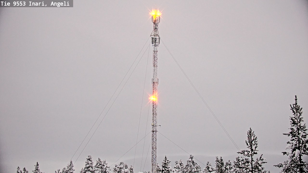 Weather Camera Image Väg 9553 Inari, Angeli, Lintupuolivaara, Inari, Lappi