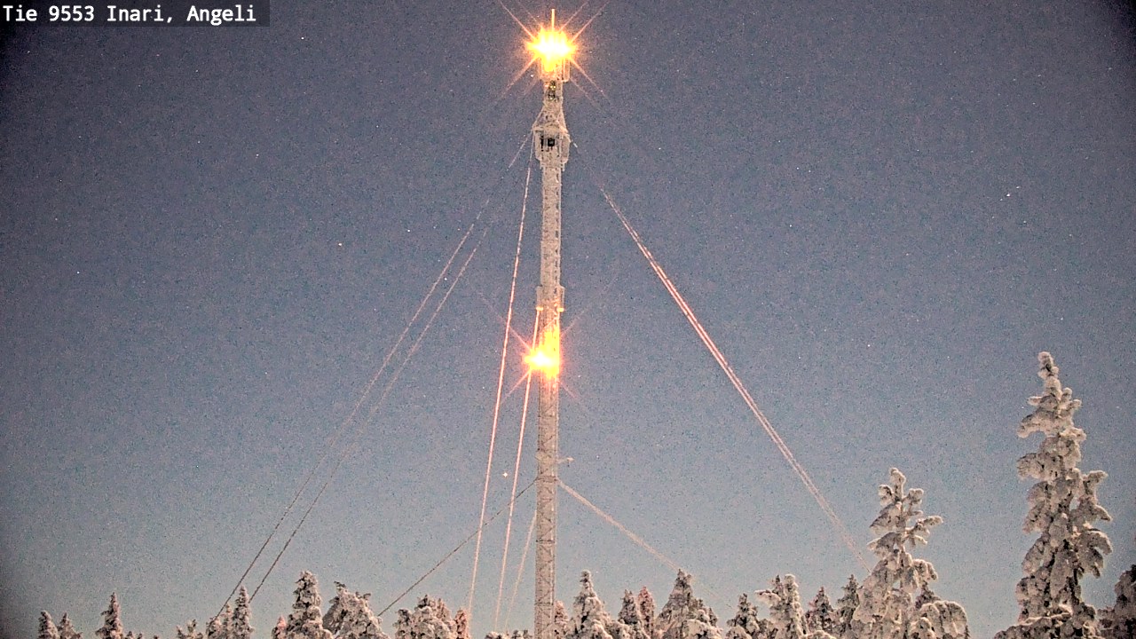 Weather Camera Image Väg 9553 Inari, Angeli, Lintupuolivaara, Inari, Lappi
