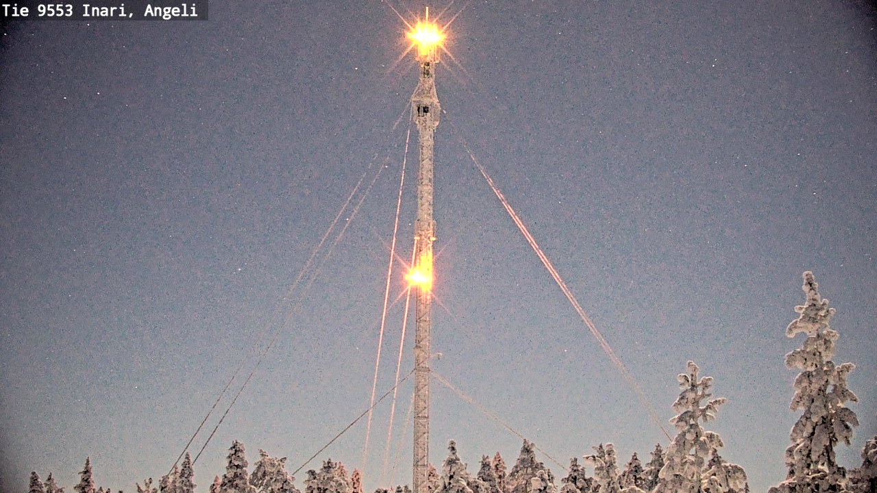 Weather Camera Image Väg 9553 Inari, Angeli, Lintupuolivaara, Inari, Lappi