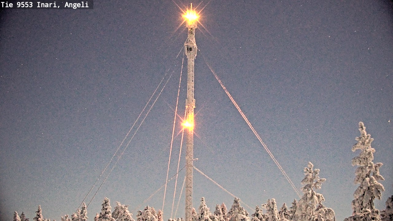 Weather Camera Image Väg 9553 Inari, Angeli, Lintupuolivaara, Inari, Lappi