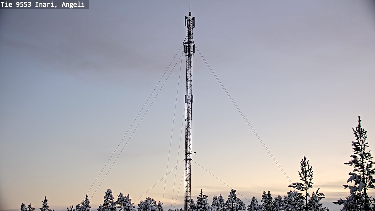 Weather Camera Image Road 9553 Inari, Angeli, Lintupuolivaara, Inari, Lappi