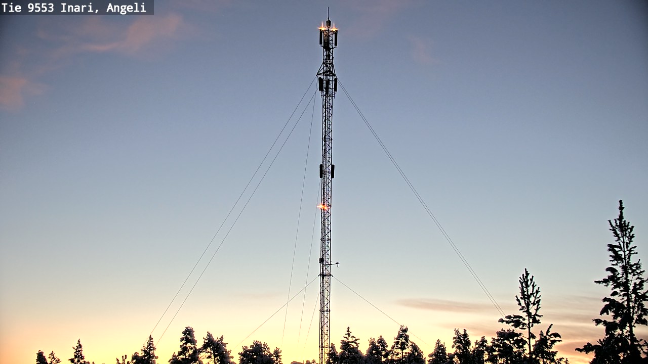 Weather Camera Image Road 9553 Inari, Angeli, Lintupuolivaara, Inari, Lappi