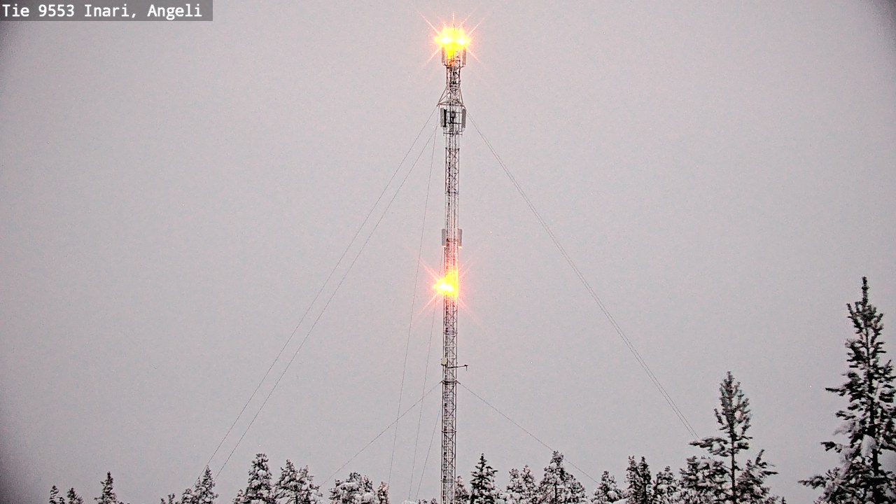 Weather Camera Image Väg 9553 Inari, Angeli, Lintupuolivaara, Inari, Lappi