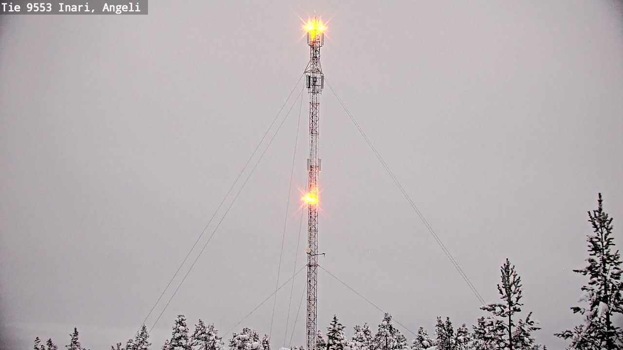 Weather Camera Image Väg 9553 Inari, Angeli, Lintupuolivaara, Inari, Lappi