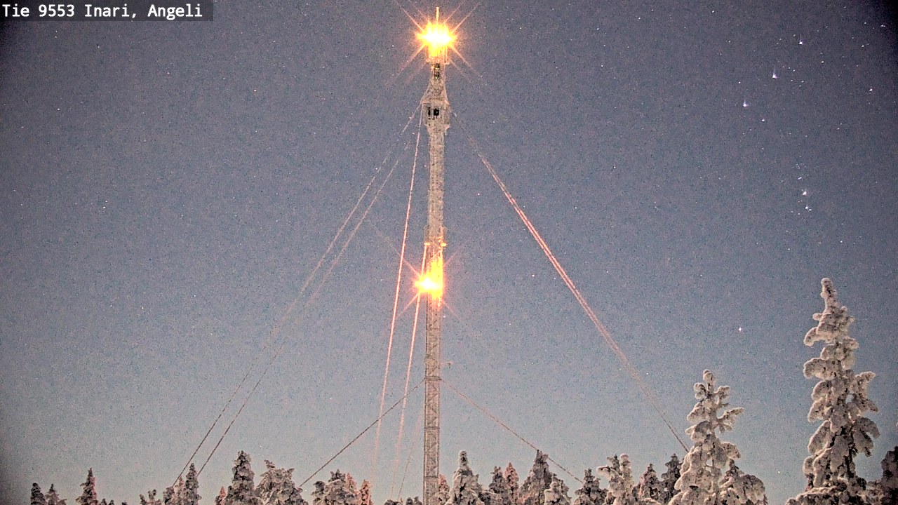 Weather Camera Image Väg 9553 Inari, Angeli, Lintupuolivaara, Inari, Lappi
