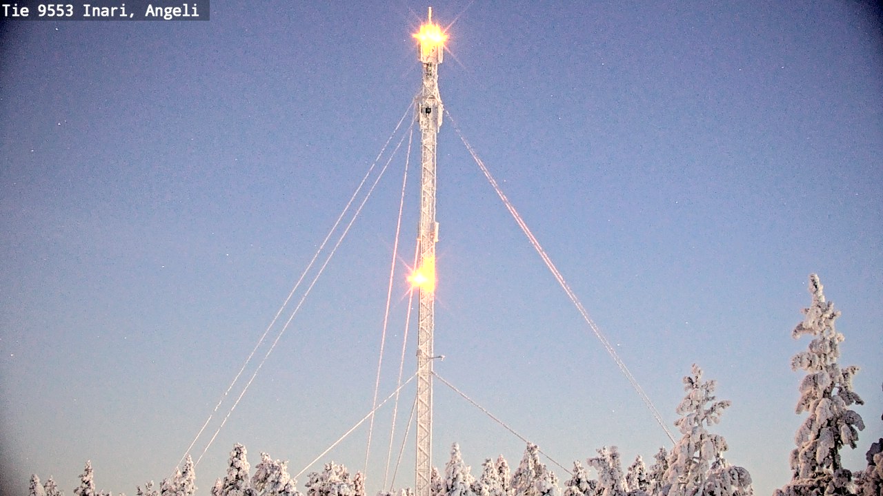 Weather Camera Image Road 9553 Inari, Angeli, Lintupuolivaara, Inari, Lappi
