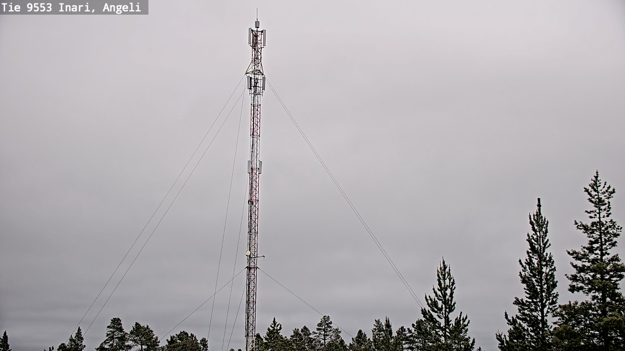 Weather Camera Image Väg 9553 Inari, Angeli, Lintupuolivaara, Inari, Lappi