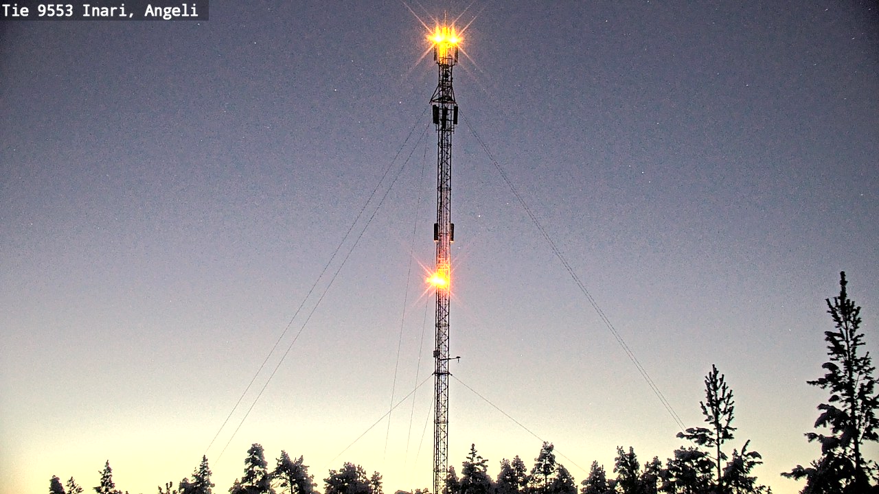 Weather Camera Image Road 9553 Inari, Angeli, Lintupuolivaara, Inari, Lappi