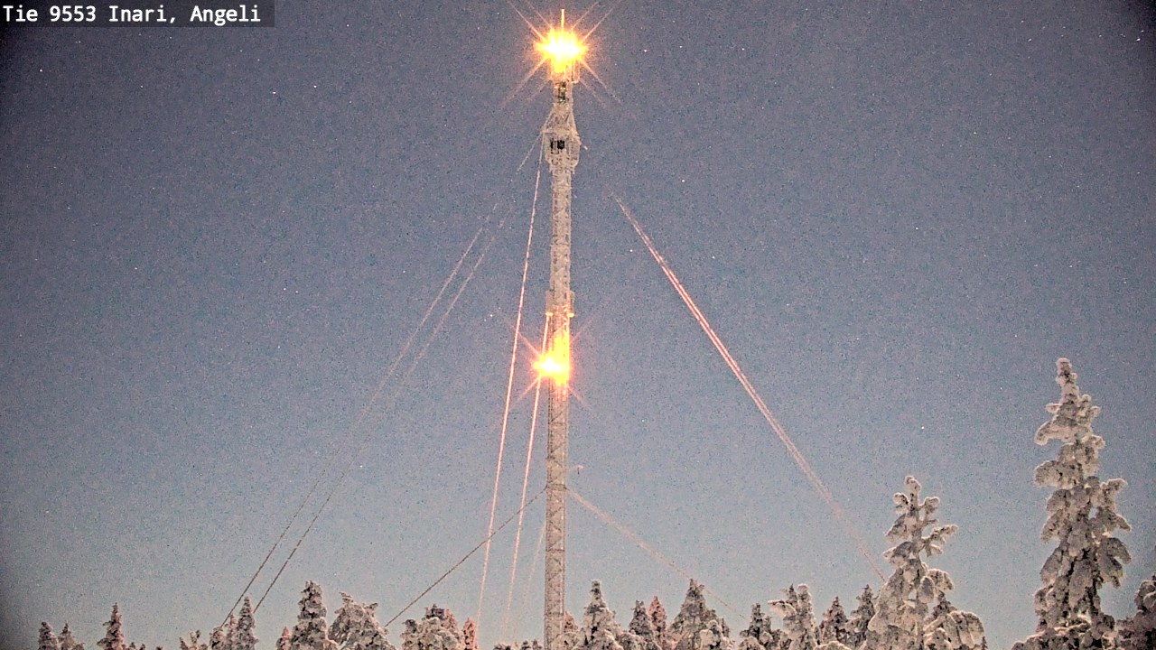 Weather Camera Image Väg 9553 Inari, Angeli, Lintupuolivaara, Inari, Lappi