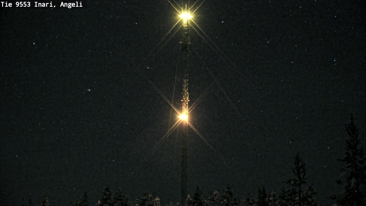 Weather Camera Image Väg 9553 Inari, Angeli, Lintupuolivaara, Inari, Lappi