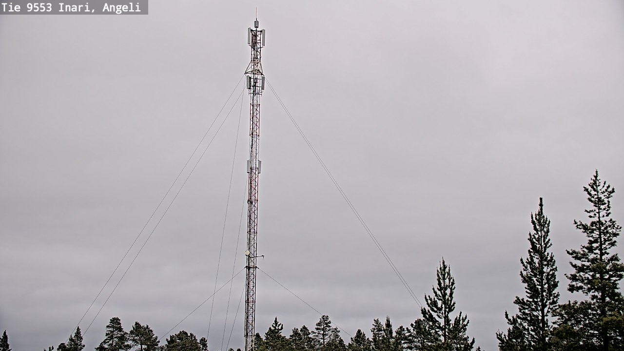 Weather Camera Image Väg 9553 Inari, Angeli, Lintupuolivaara, Inari, Lappi