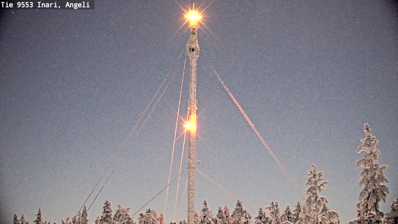 Weather Camera Image Väg 9553 Inari, Angeli, Lintupuolivaara, Inari, Lappi