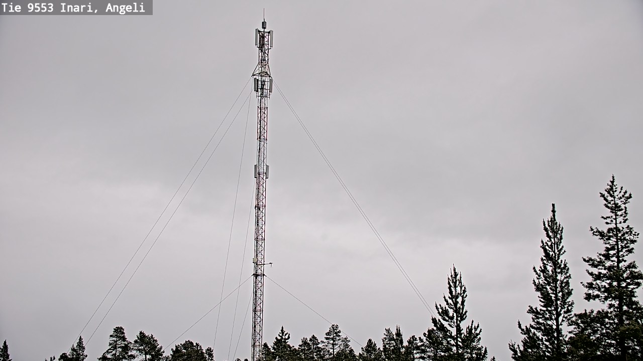 Weather Camera Image Väg 9553 Inari, Angeli, Lintupuolivaara, Inari, Lappi