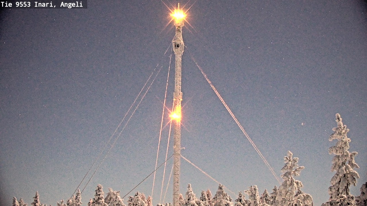 Weather Camera Image Väg 9553 Inari, Angeli, Lintupuolivaara, Inari, Lappi