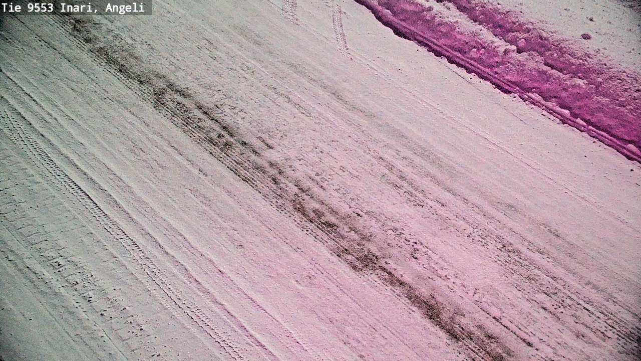 Weather Camera Image Väg 9553 Inari, Angeli, Lintupuolivaara, Inari, Lappi