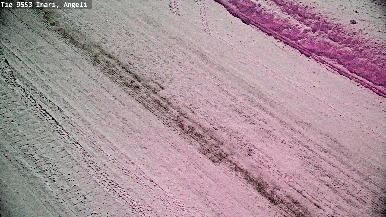 Weather Camera Image Väg 9553 Inari, Angeli, Lintupuolivaara, Inari, Lappi